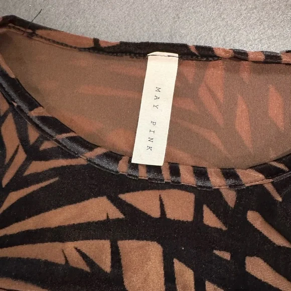 Elegant Black and Brown Patterned Mini Dress - Picture 7 of 7